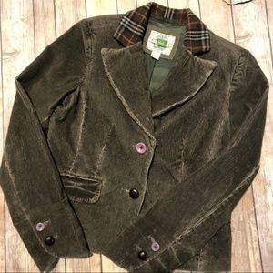 Anthropologie ETT:twa Distressed Corduroy Blazer
